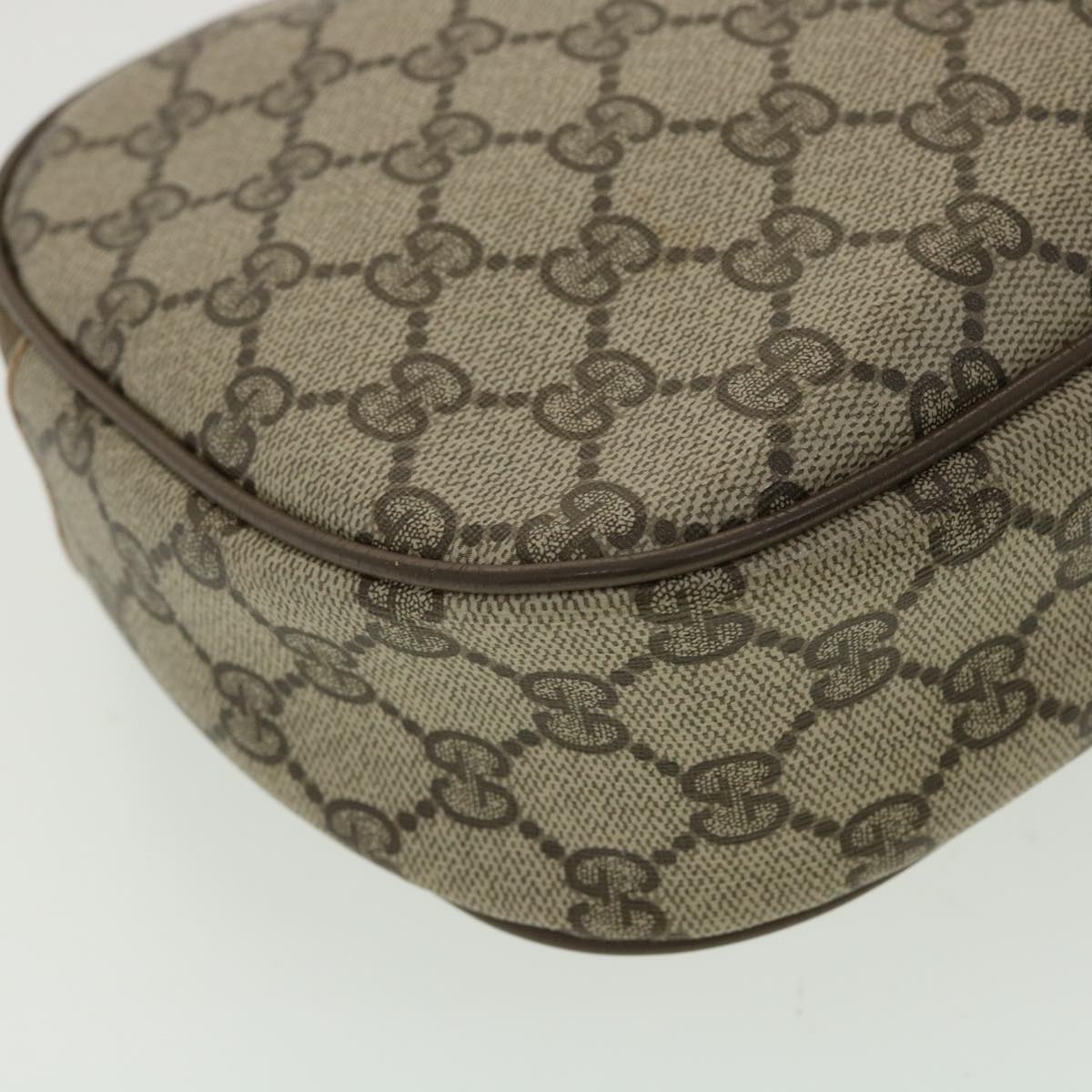 GUCCI GG Canvas Web Sherry Line Clutch Bag PVC Beige Red Green th3090