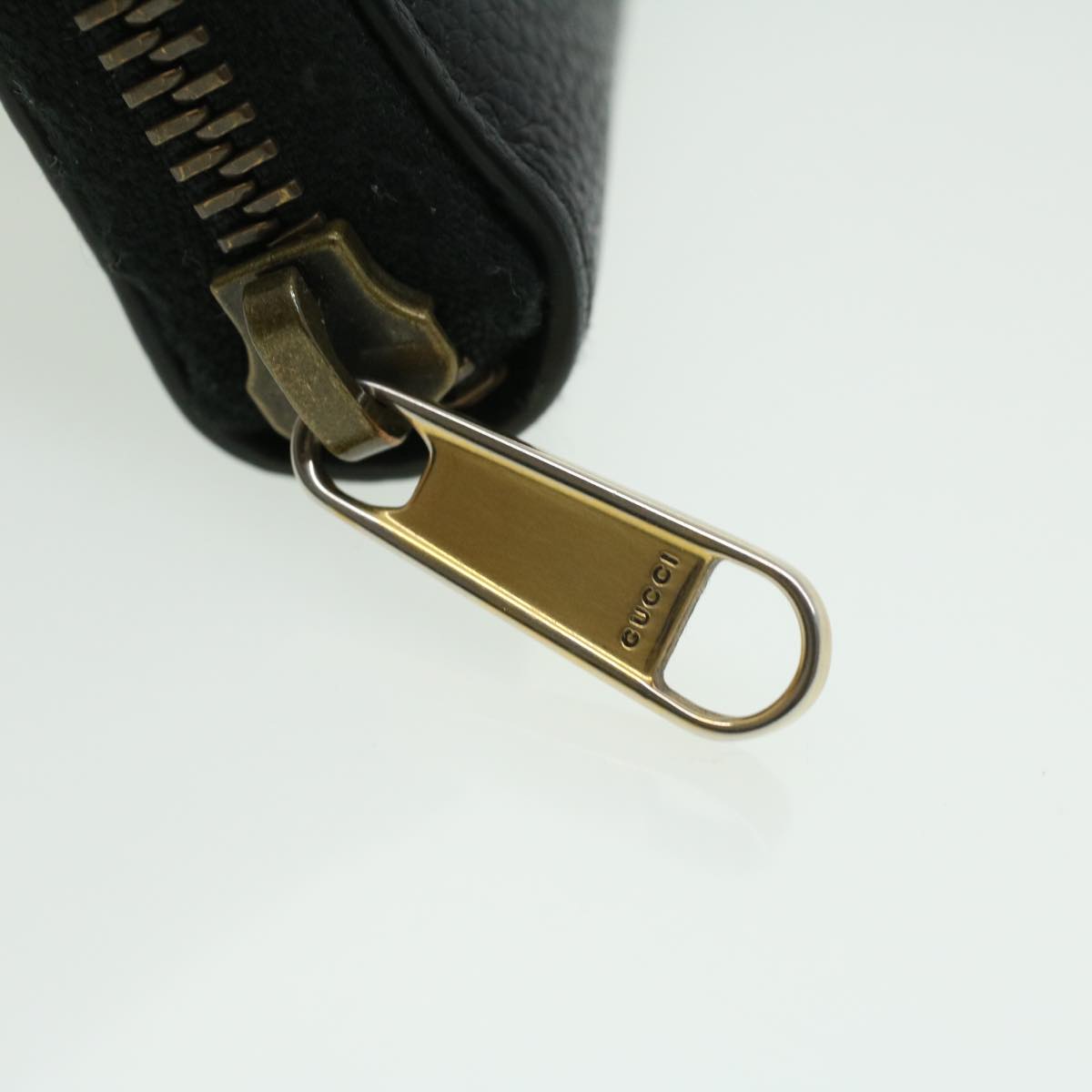 GUCCI Coin Purse Leather Black th3120