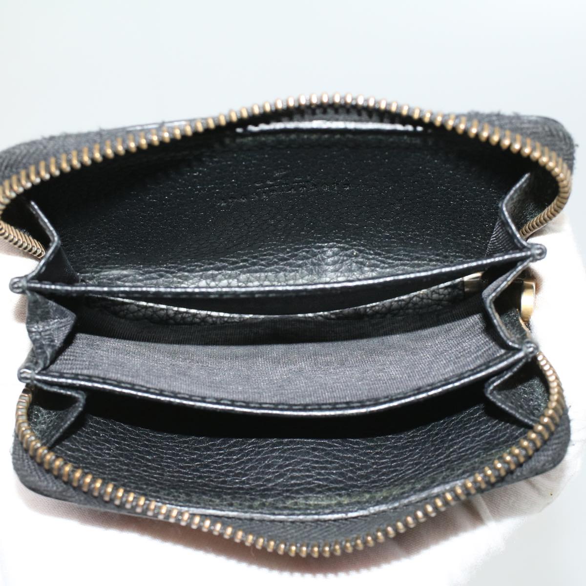 GUCCI Coin Purse Leather Black th3120