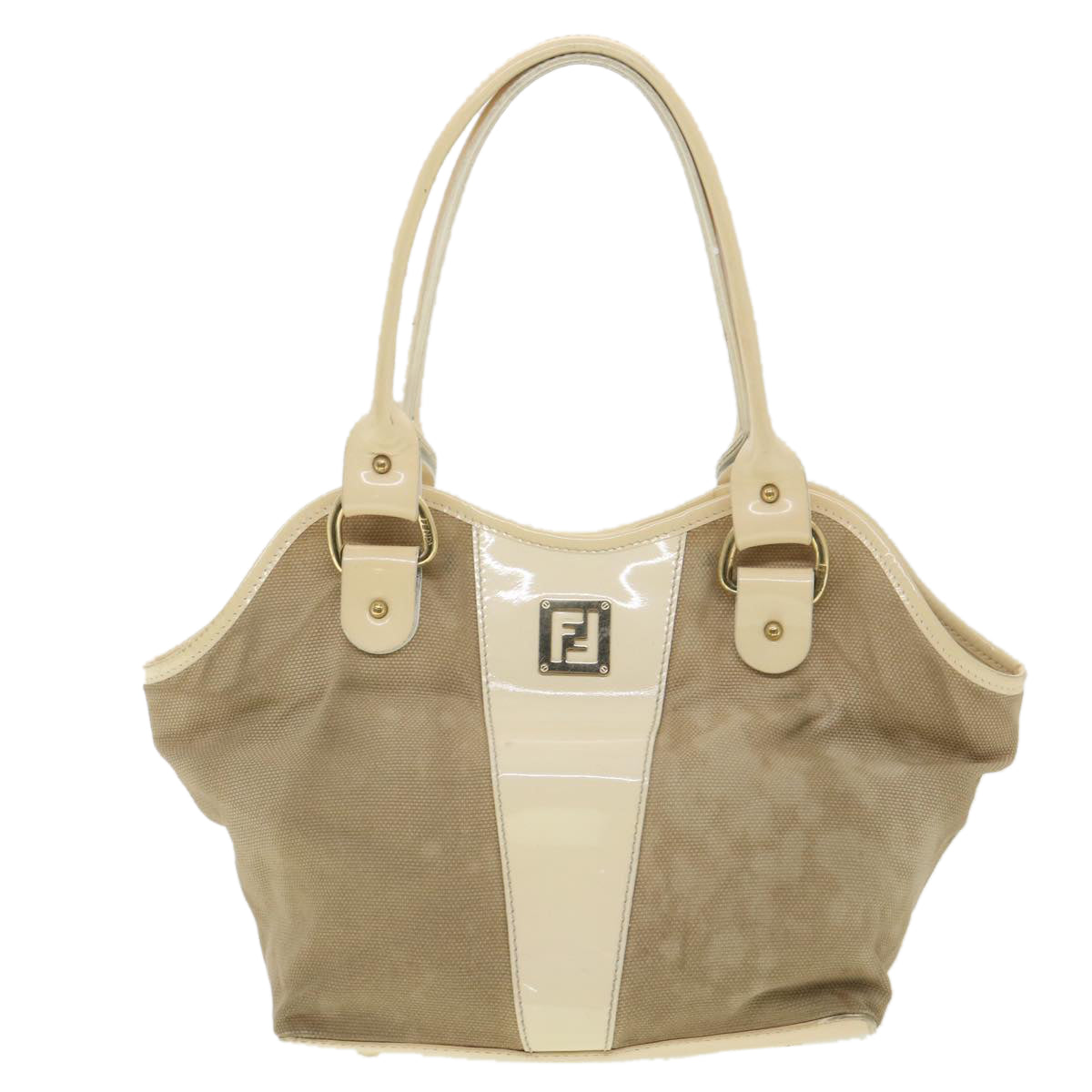 FENDI Shoulder Bag Canvas Beige 2435-8BH121-LAX-048 th3390