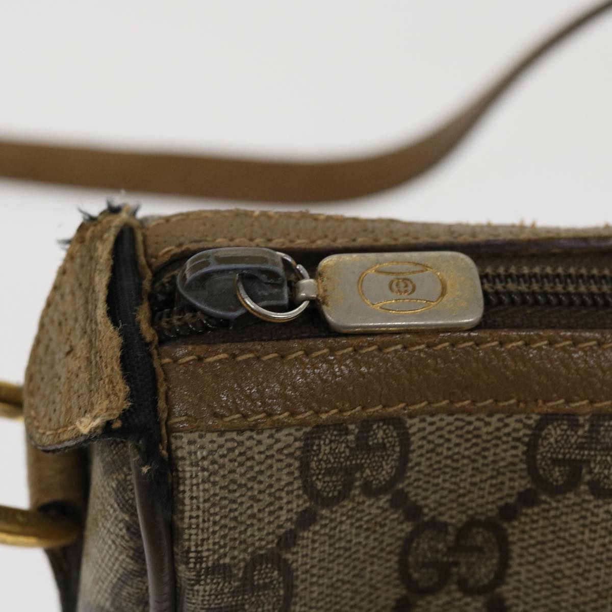 GUCCI GG Canvas Web Sherry Line Shoulder Bag Beige Red Green 8902032 th3418