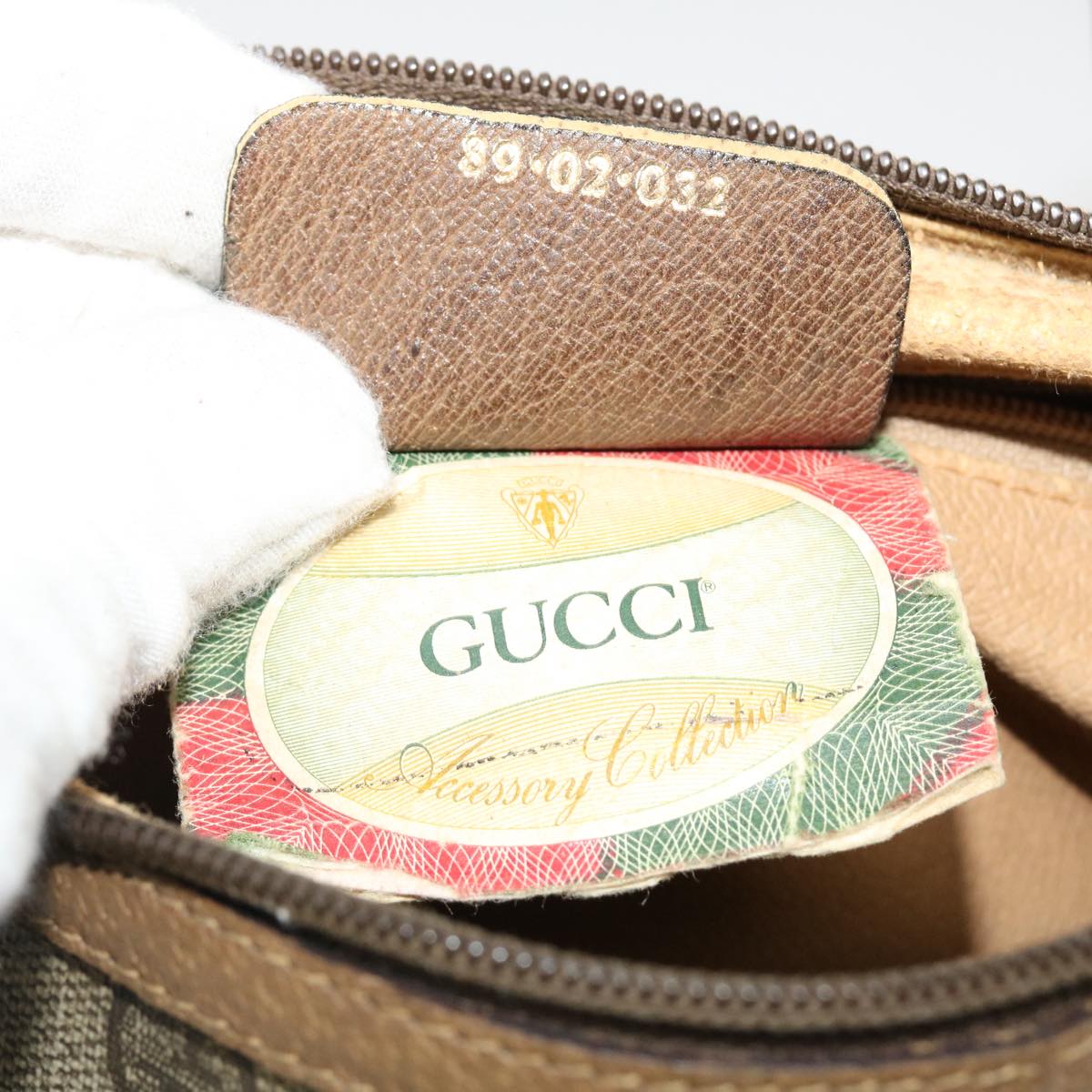GUCCI GG Canvas Web Sherry Line Shoulder Bag Beige Red Green 8902032 th3418