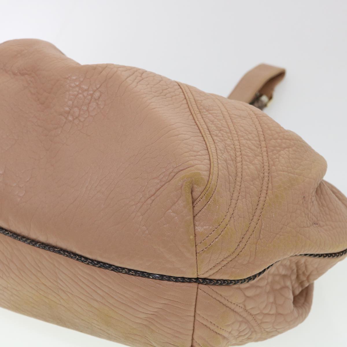 FENDI Spy bag Hand Bag Leather Beige 2415-8BR511-RO1-088 th3457