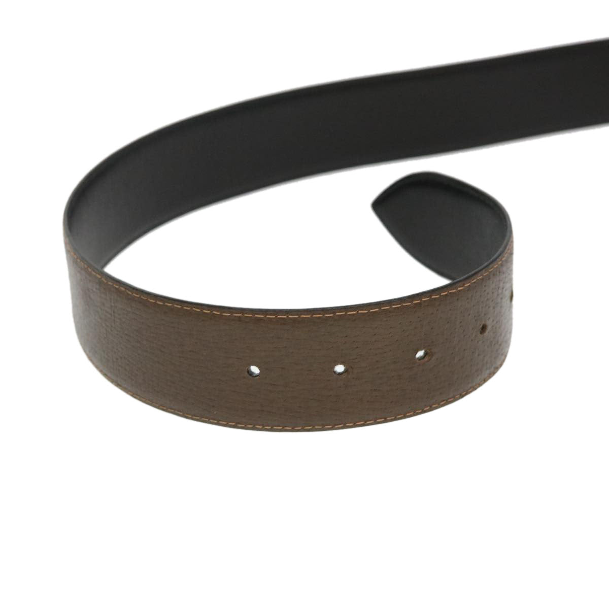 GUCCI Belt Leather 30.7"" Brown th3511