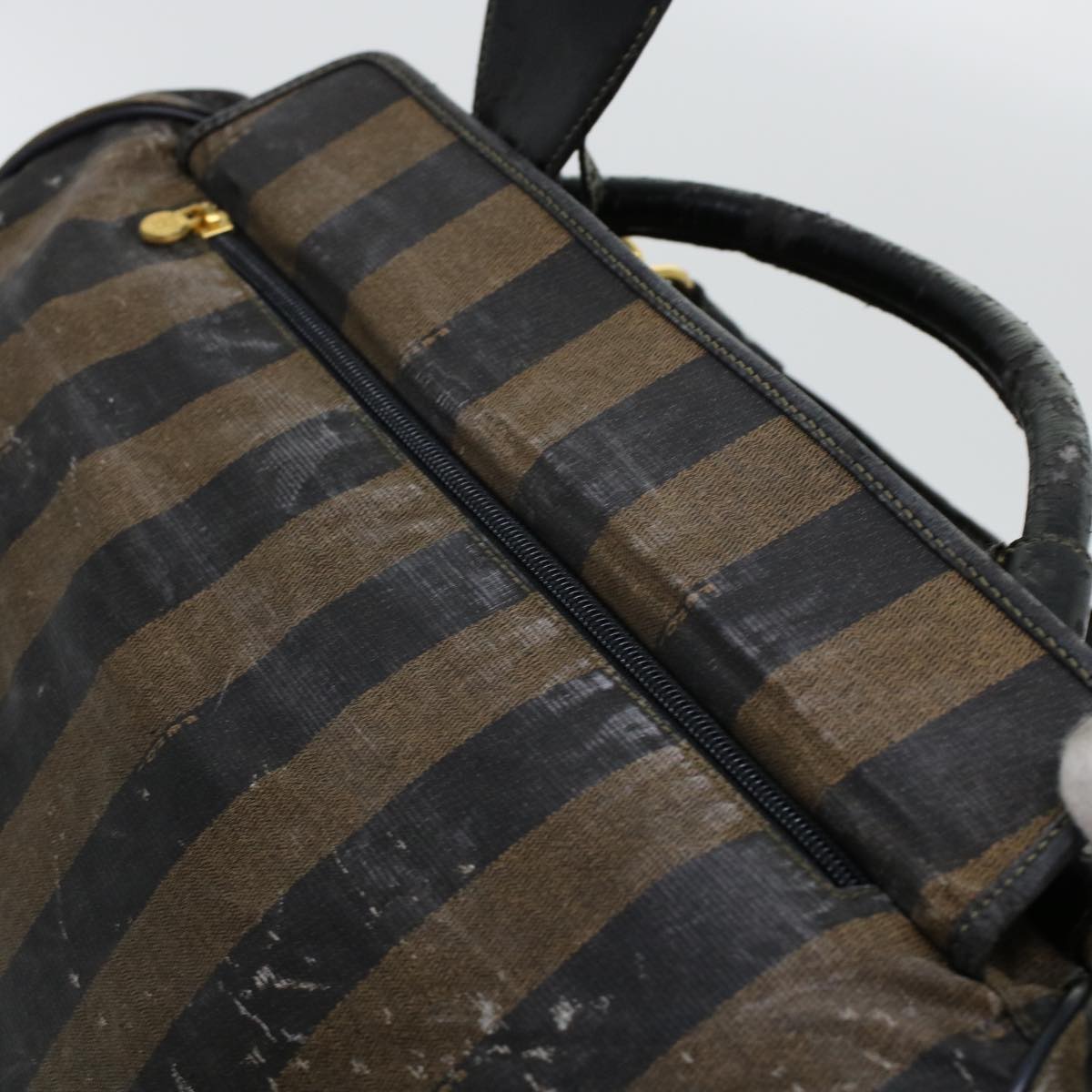 FENDI Pecan Canvas Shoulder Bag 2way Black Brown th3595