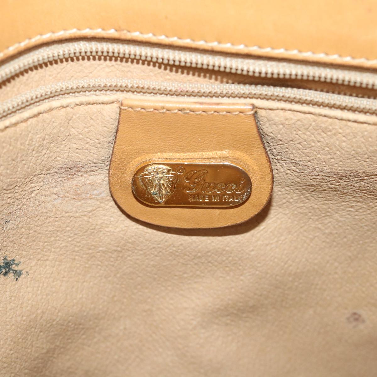 GUCCI Micro GG Canvas Web Sherry Line Shoulder Bag Beige th4016