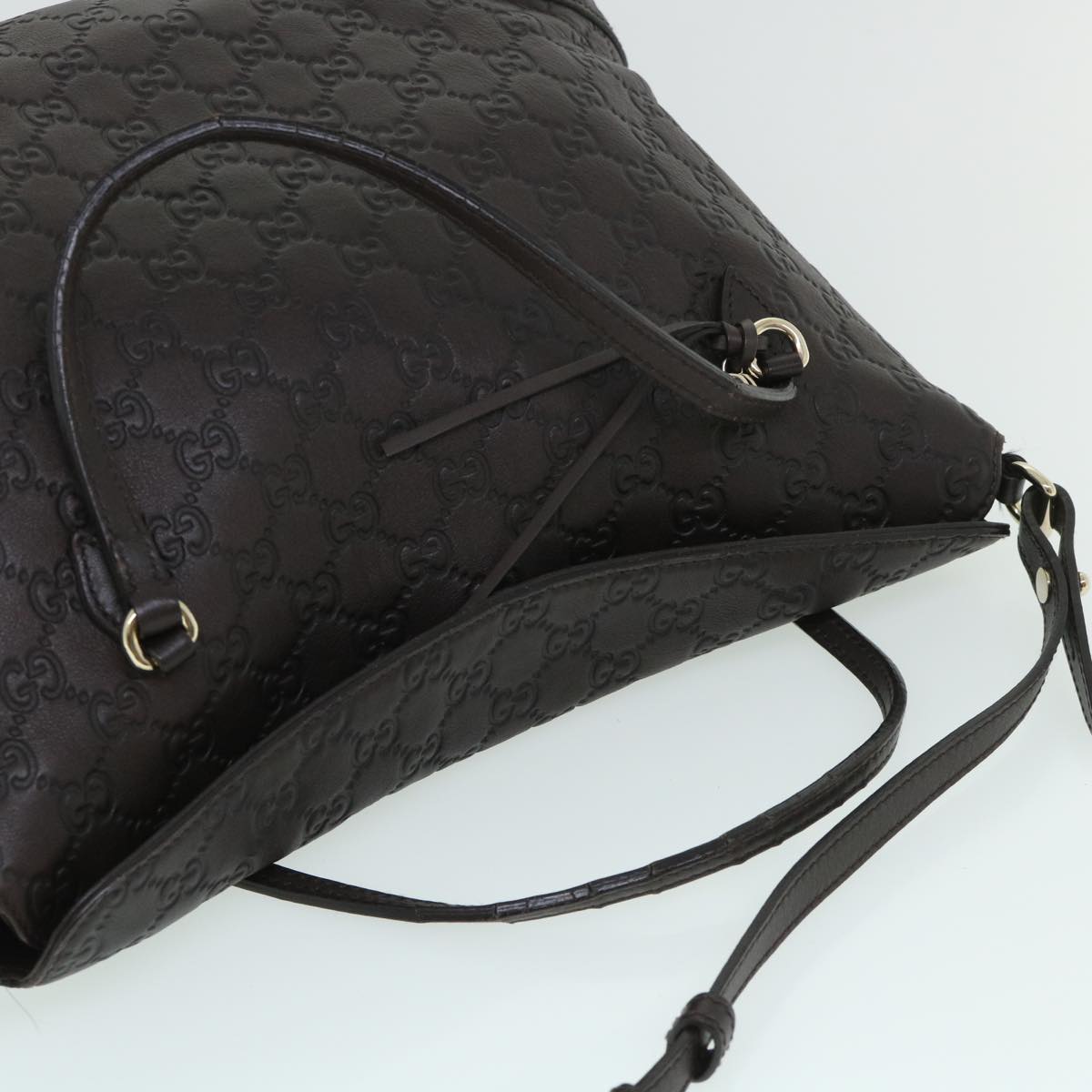 GUCCI GG Canvas Guccissima Shoulder Bag 2way Brown 353120 th4019