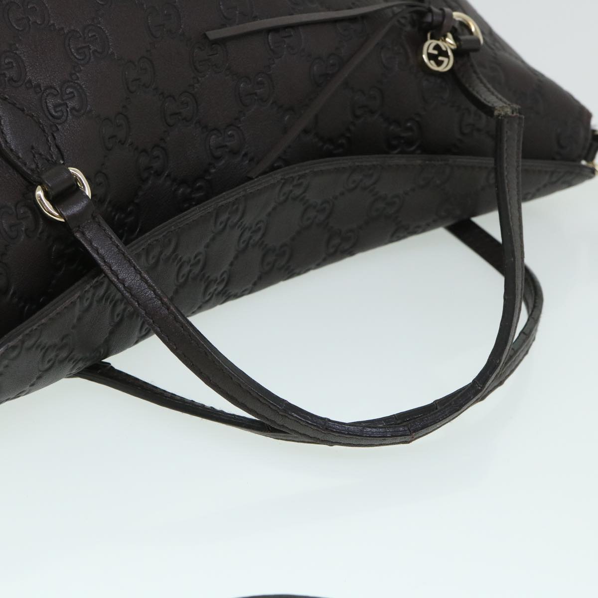 GUCCI GG Canvas Guccissima Shoulder Bag 2way Brown 353120 th4019