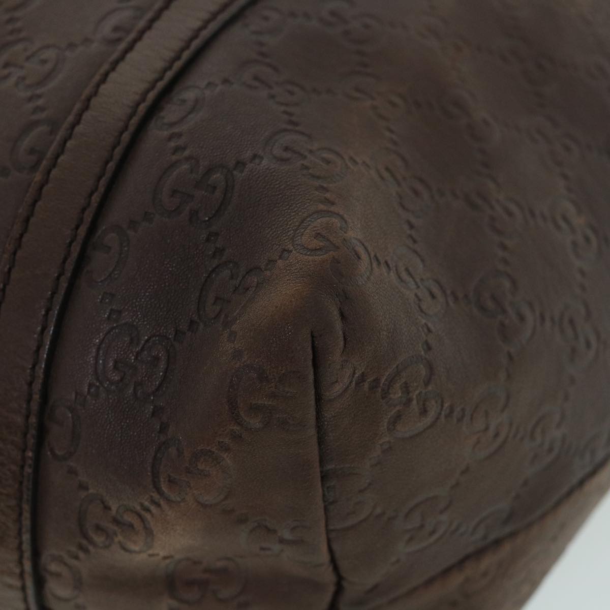 GUCCI GG Canvas Guccissima Shoulder Bag Brown 197953 th4020