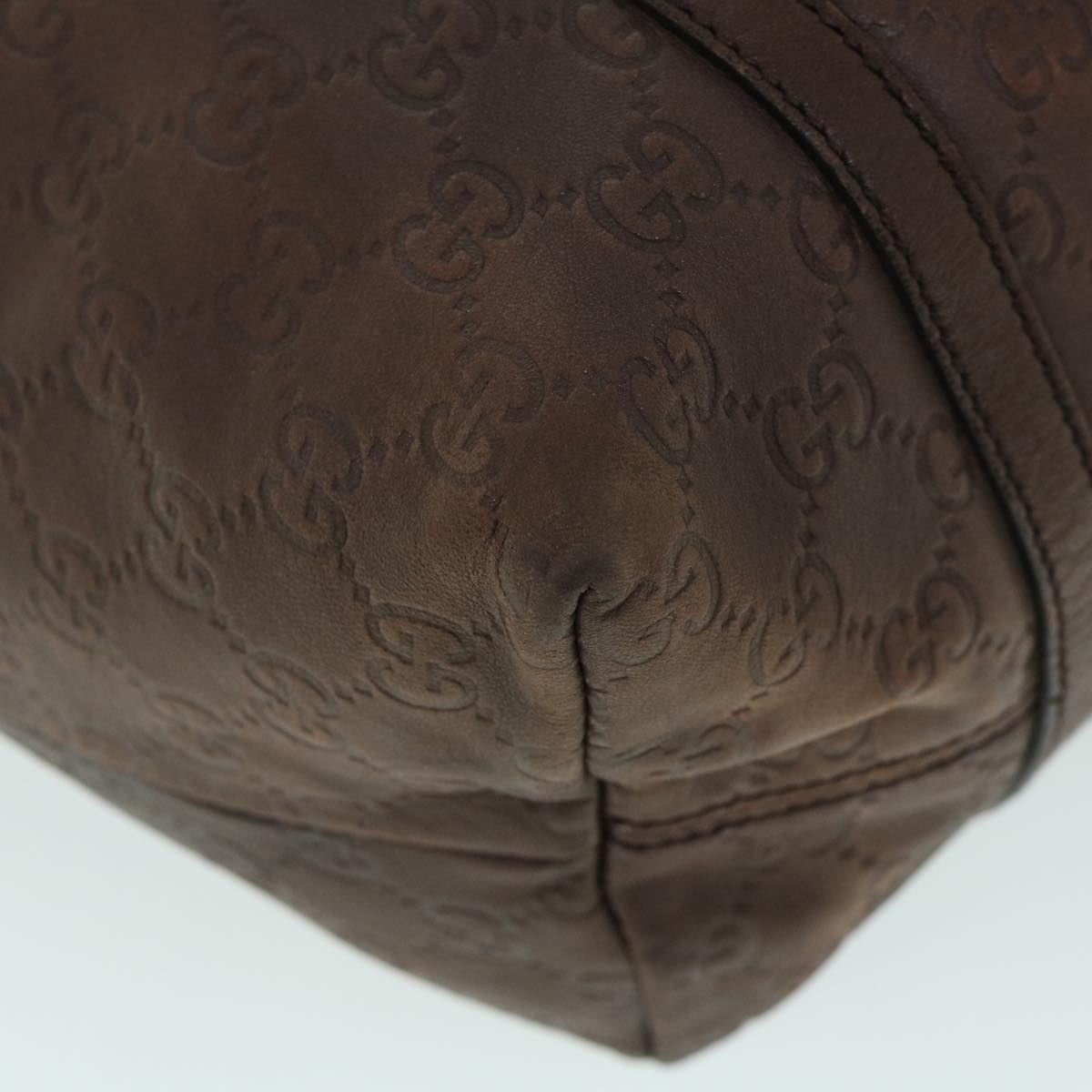 GUCCI GG Canvas Guccissima Shoulder Bag Brown 197953 th4020