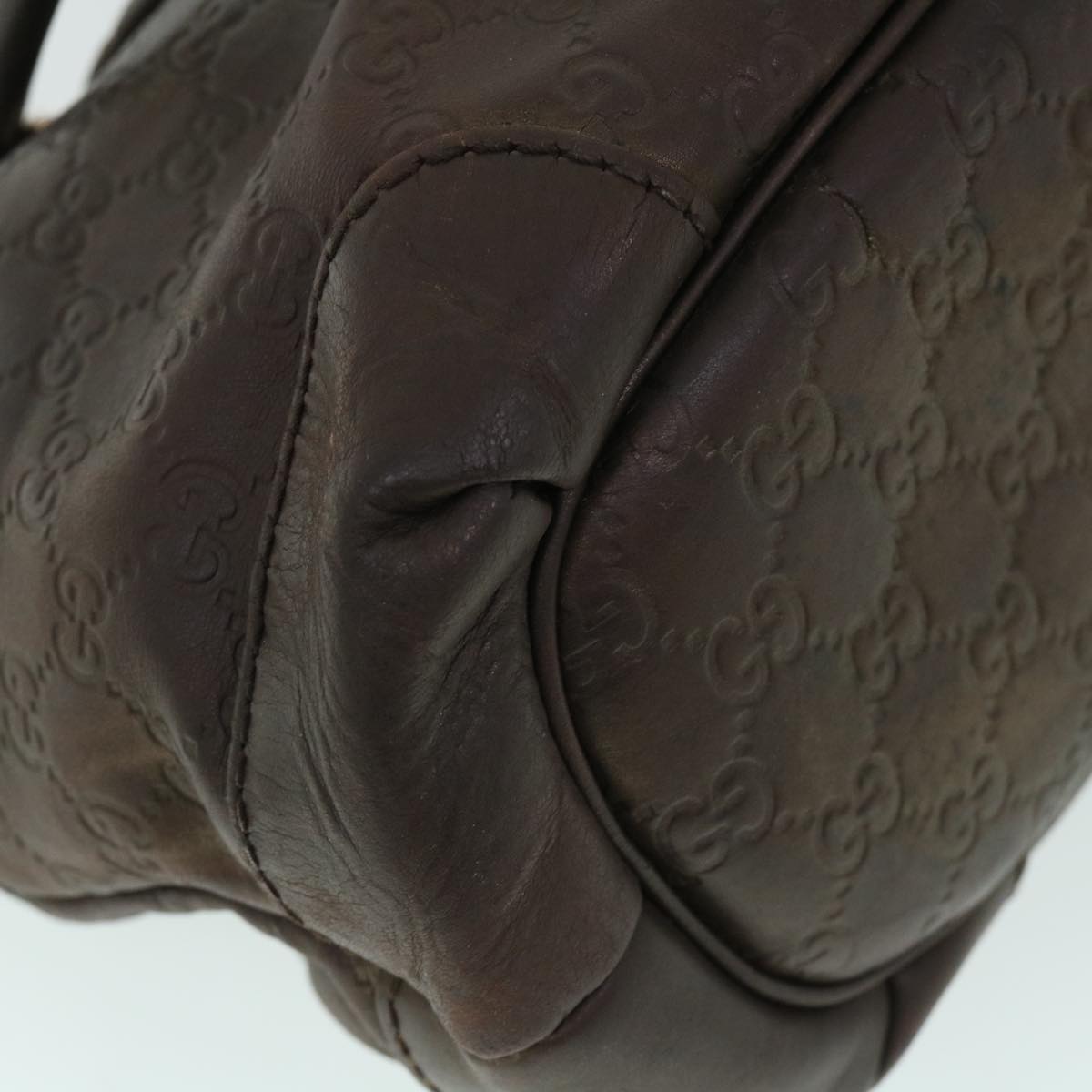 GUCCI GG Canvas Guccissima Hand Bag 2way Brown 247902 th4024