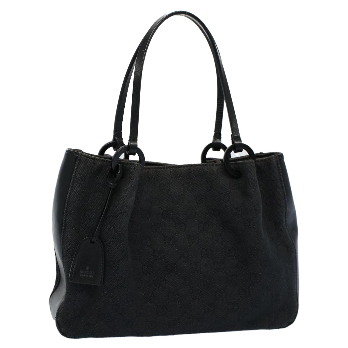 GUCCI GG Canvas Shoulder Bag Black 101919 th4064