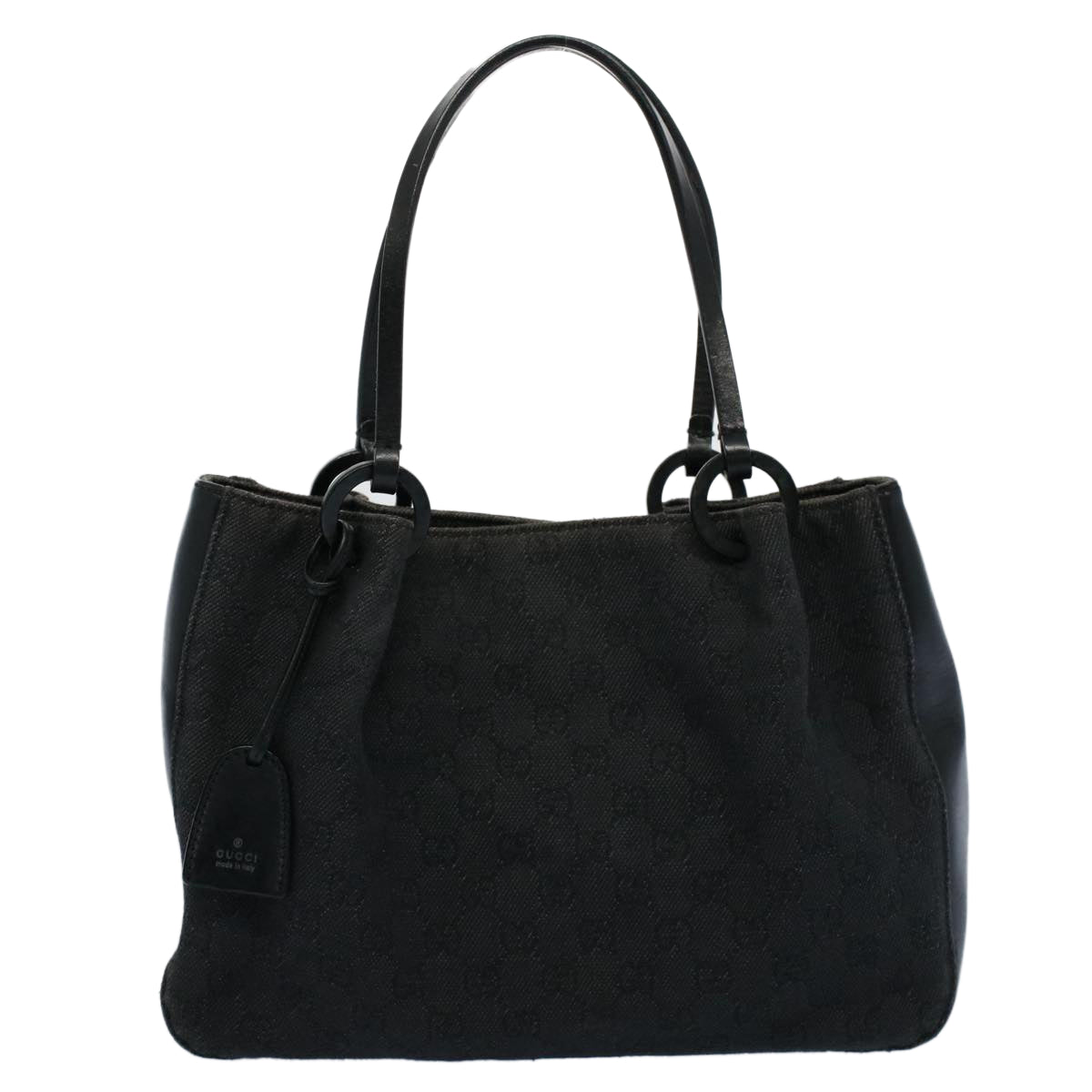 GUCCI GG Canvas Shoulder Bag Black 101919 th4064