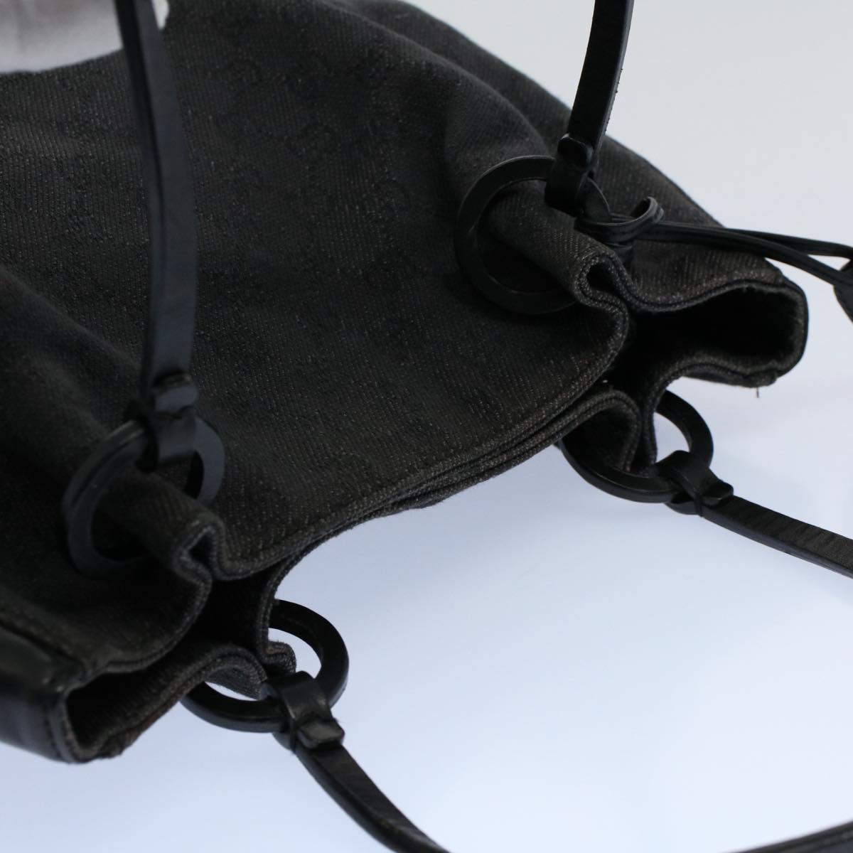 GUCCI GG Canvas Shoulder Bag Black 101919 th4064