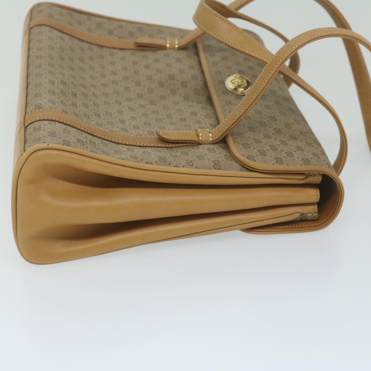 GUCCI Micro GG Supreme Hand Bag PVC Leather Beige 000 46 4857 th4354