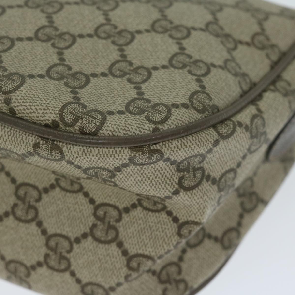 GUCCI GG Supreme Web Sherry Line Shoulder Bag Beige Red 14 02 032 th4355