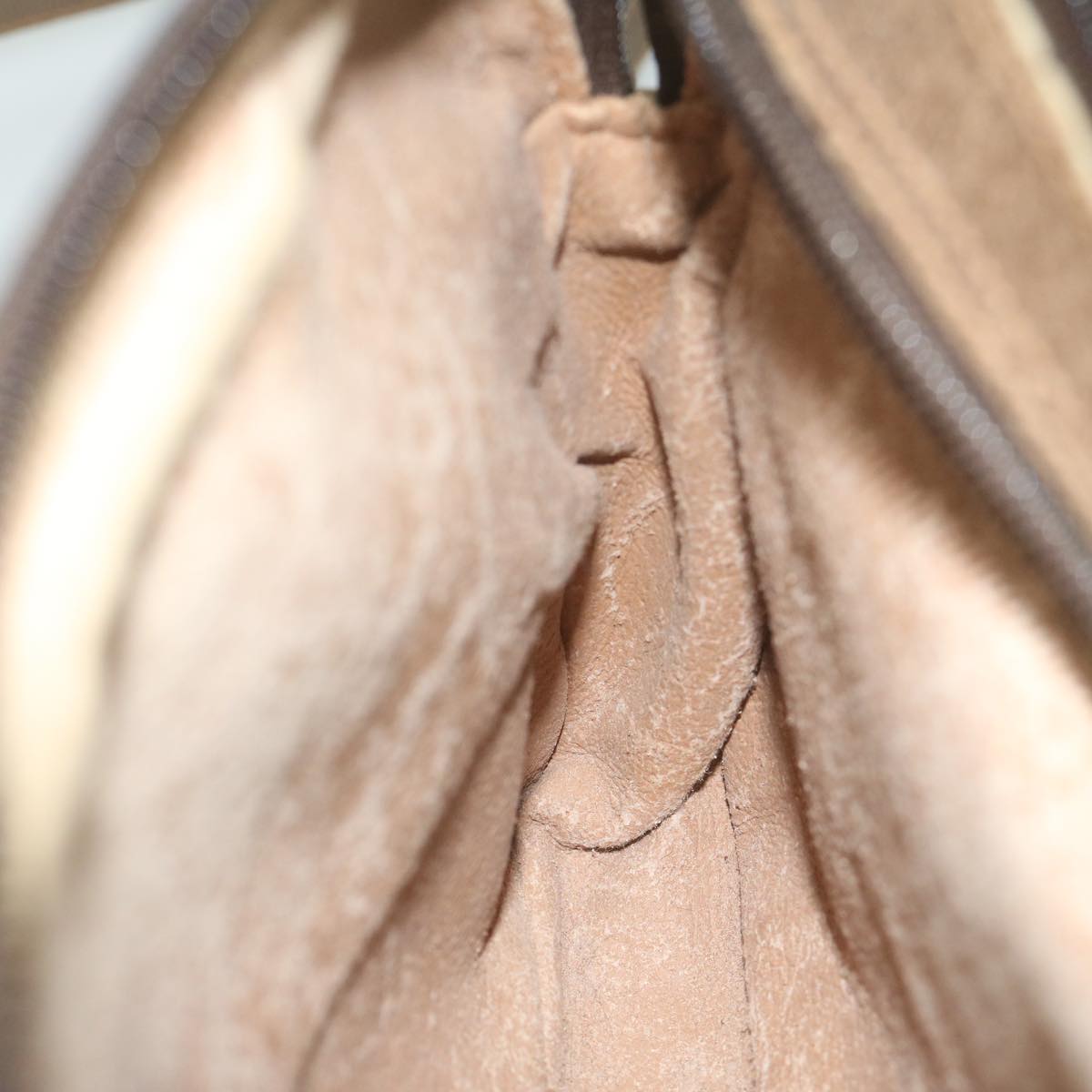 GUCCI GG Plus Supreme Shoulder Bag PVC Leather Beige th4356