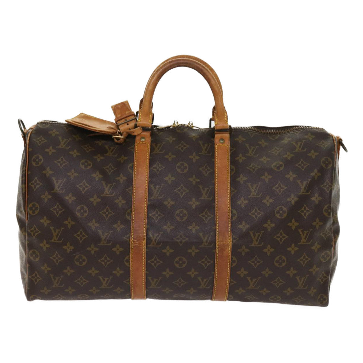 LOUIS VUITTON Monogram Keepall Bandouliere 50 Boston Bag M41416 LV th4386