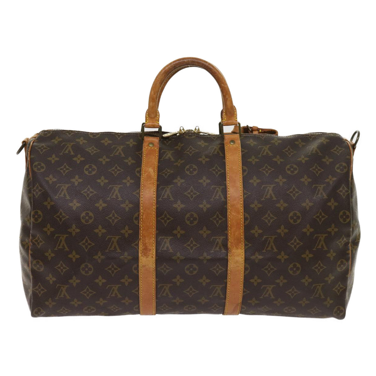 LOUIS VUITTON Monogram Keepall Bandouliere 50 Boston Bag M41416 LV th4386