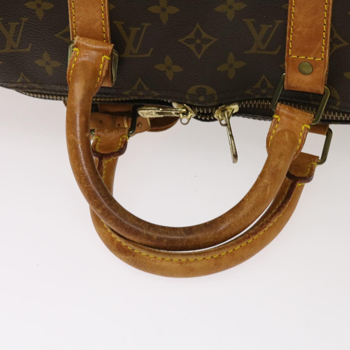 LOUIS VUITTON Monogram Keepall Bandouliere 50 Boston Bag M41416 LV th4386