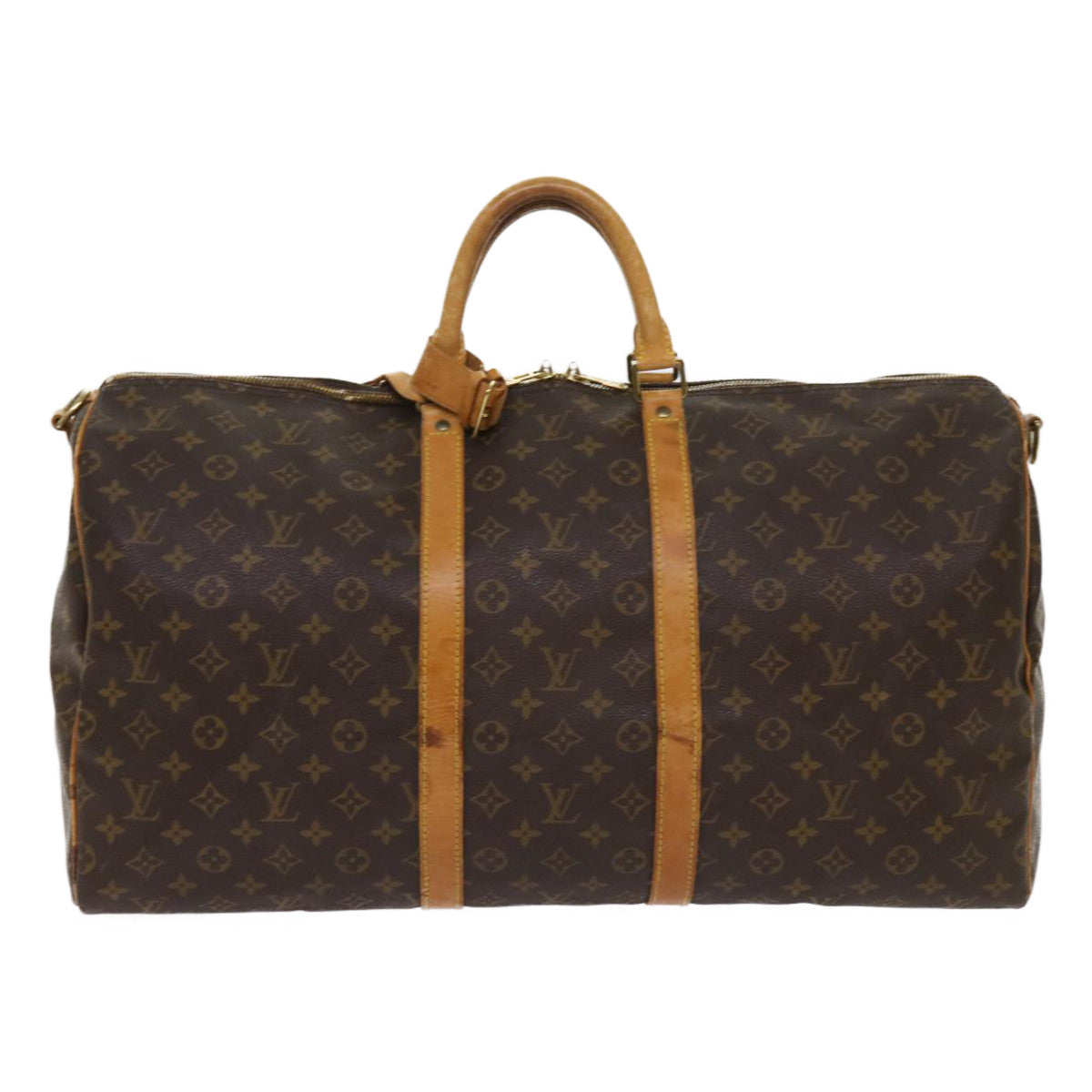 LOUIS VUITTON Monogram Keepall Bandouliere 55 Boston Bag M41414 LV th4391