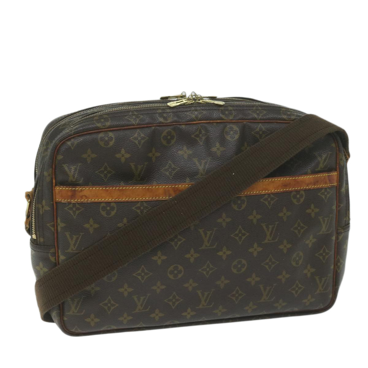 LOUIS VUITTON Monogram Reporter GM Shoulder Bag M45252 LV th4460