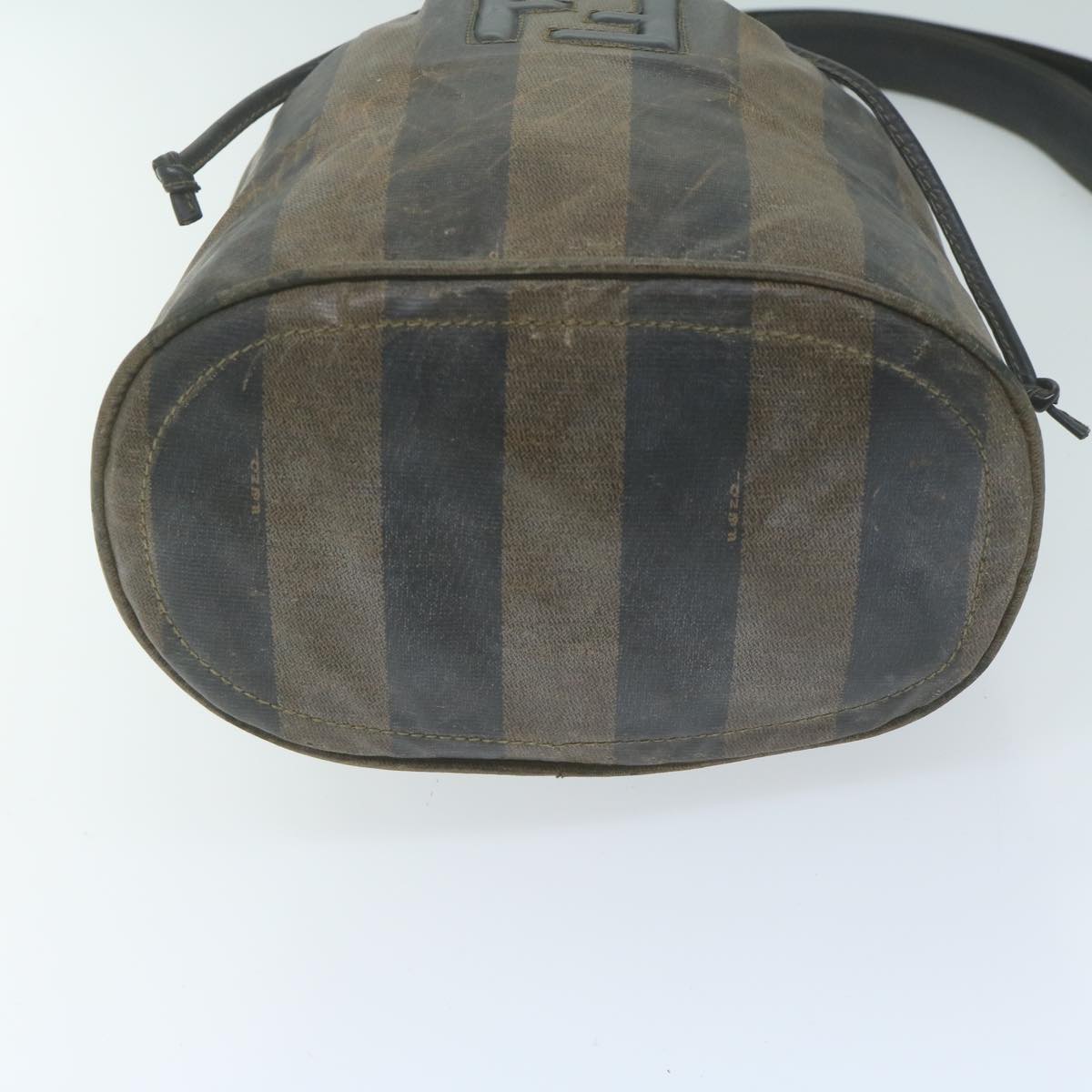 FENDI Pecan Canvas Shoulder Bag Coated Canvas Brown th4531