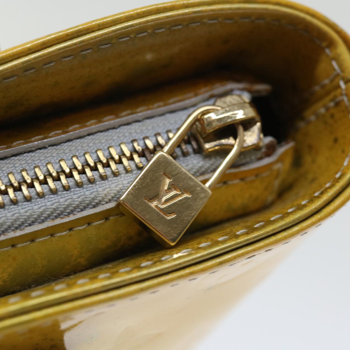 LOUIS VUITTON Monogram Vernis Houston Hand Bag Gris M91053 LV th4801