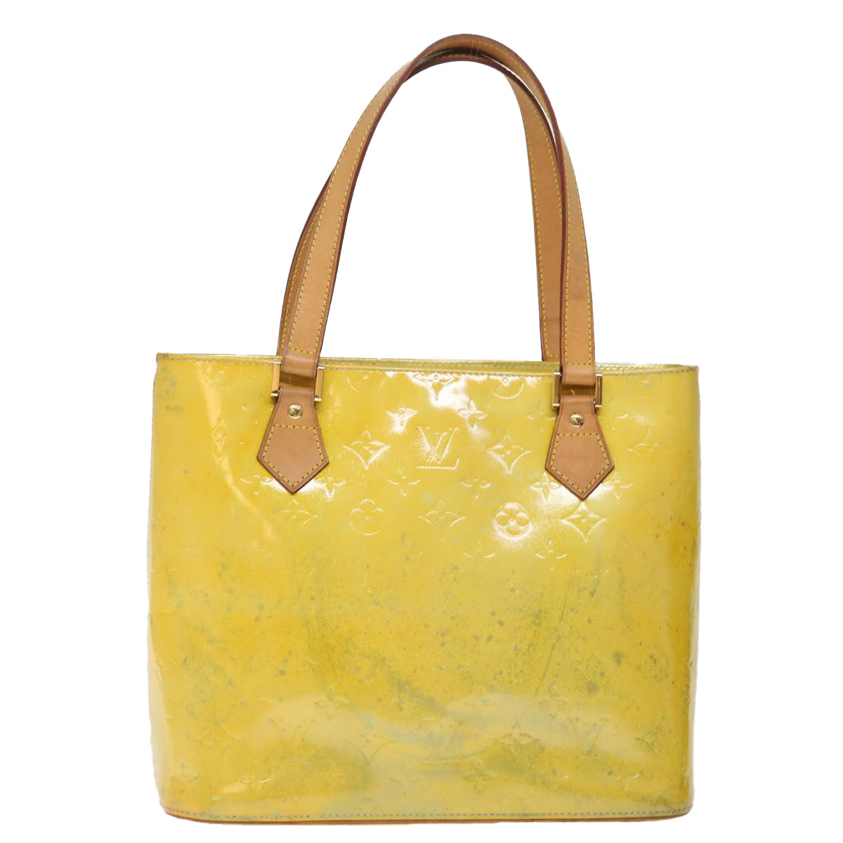 LOUIS VUITTON Monogram Vernis Houston Hand Bag Gris M91053 LV th4801