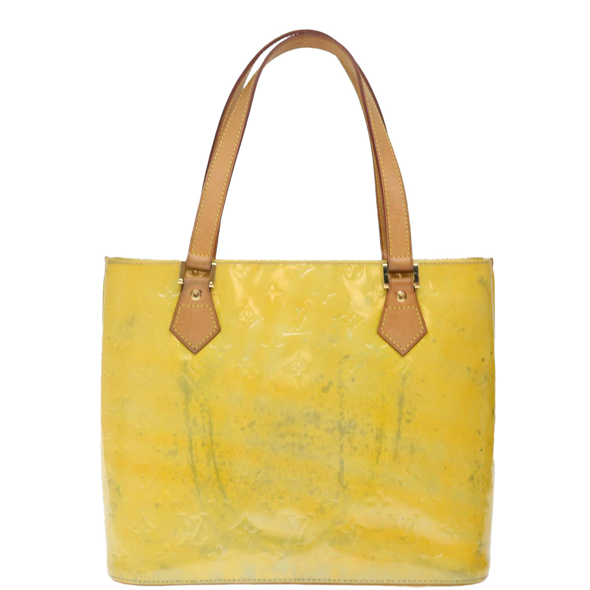 LOUIS VUITTON Monogram Vernis Houston Hand Bag Gris M91053 LV th4801