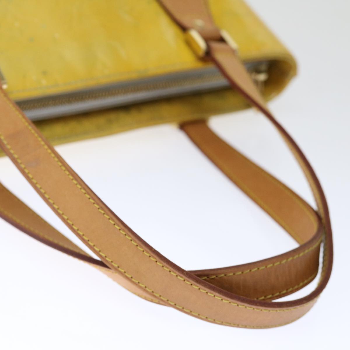 LOUIS VUITTON Monogram Vernis Houston Hand Bag Gris M91053 LV th4801