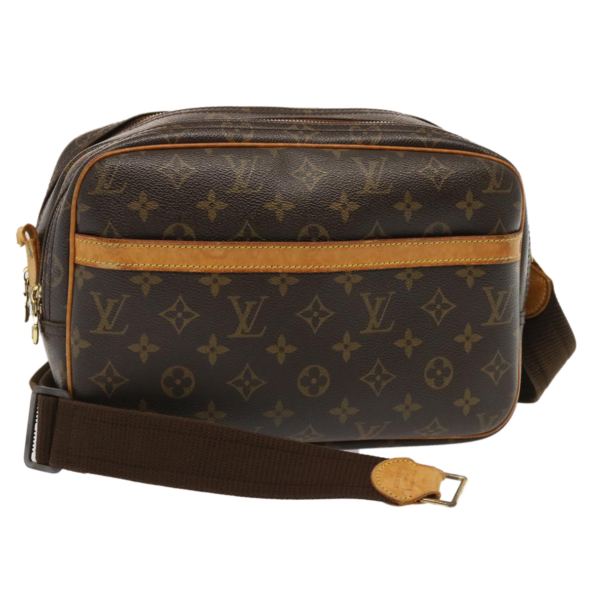 LOUIS VUITTON Monogram Reporter PM Shoulder Bag M45254 LV th4813