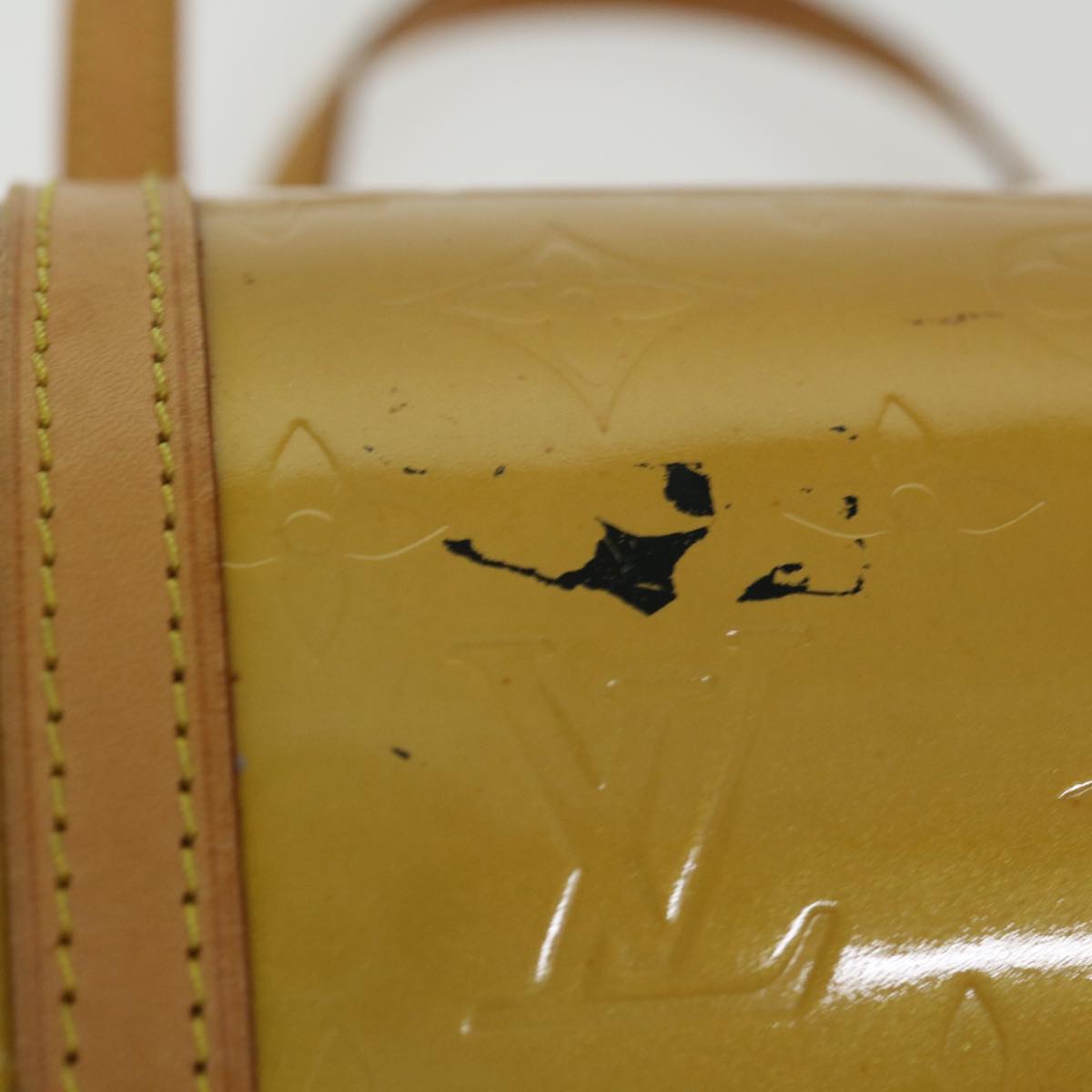 LOUIS VUITTON Monogram Vernis Bedford Hand Bag Beige M91006 LV th4815