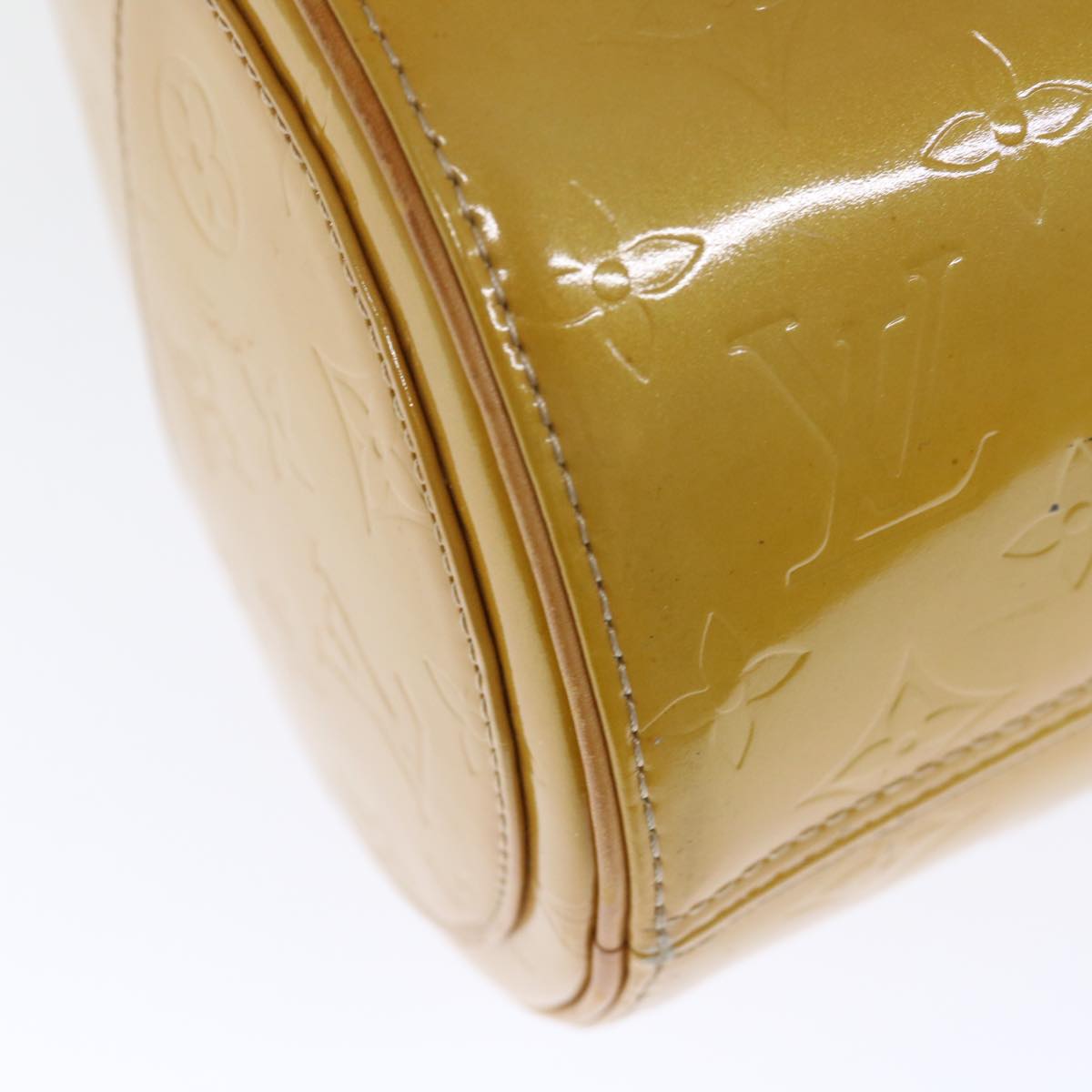 LOUIS VUITTON Monogram Vernis Bedford Hand Bag Beige M91006 LV th4815