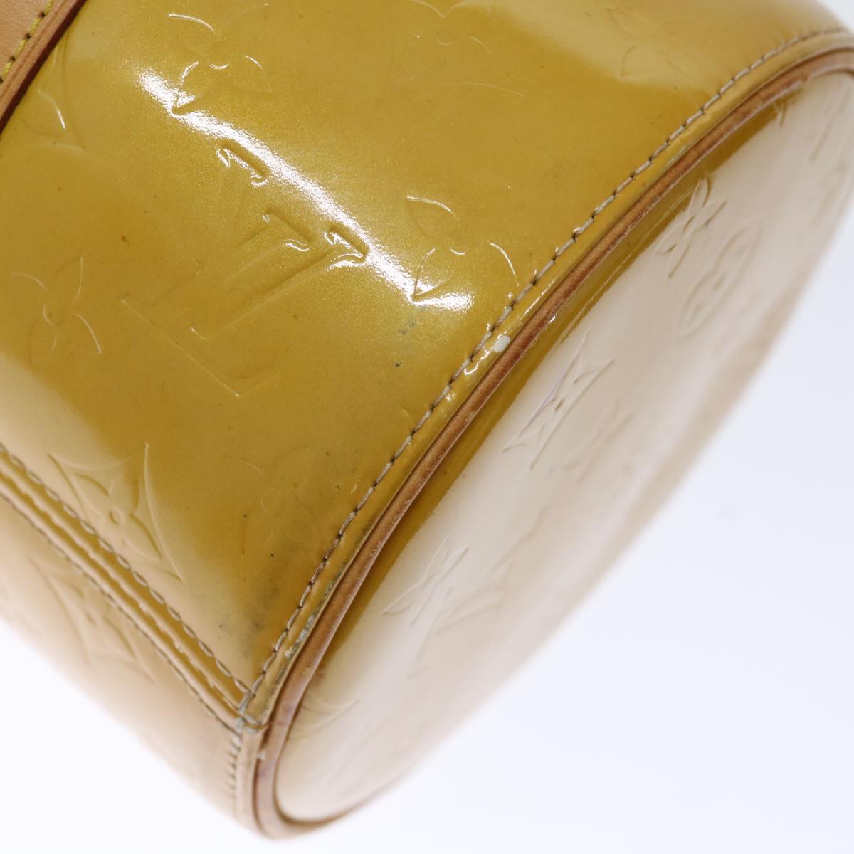 LOUIS VUITTON Monogram Vernis Bedford Hand Bag Beige M91006 LV th4815