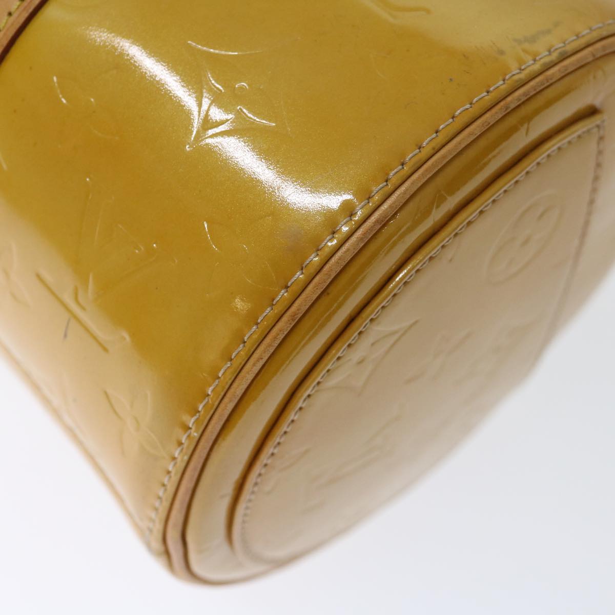 LOUIS VUITTON Monogram Vernis Bedford Hand Bag Beige M91006 LV th4815