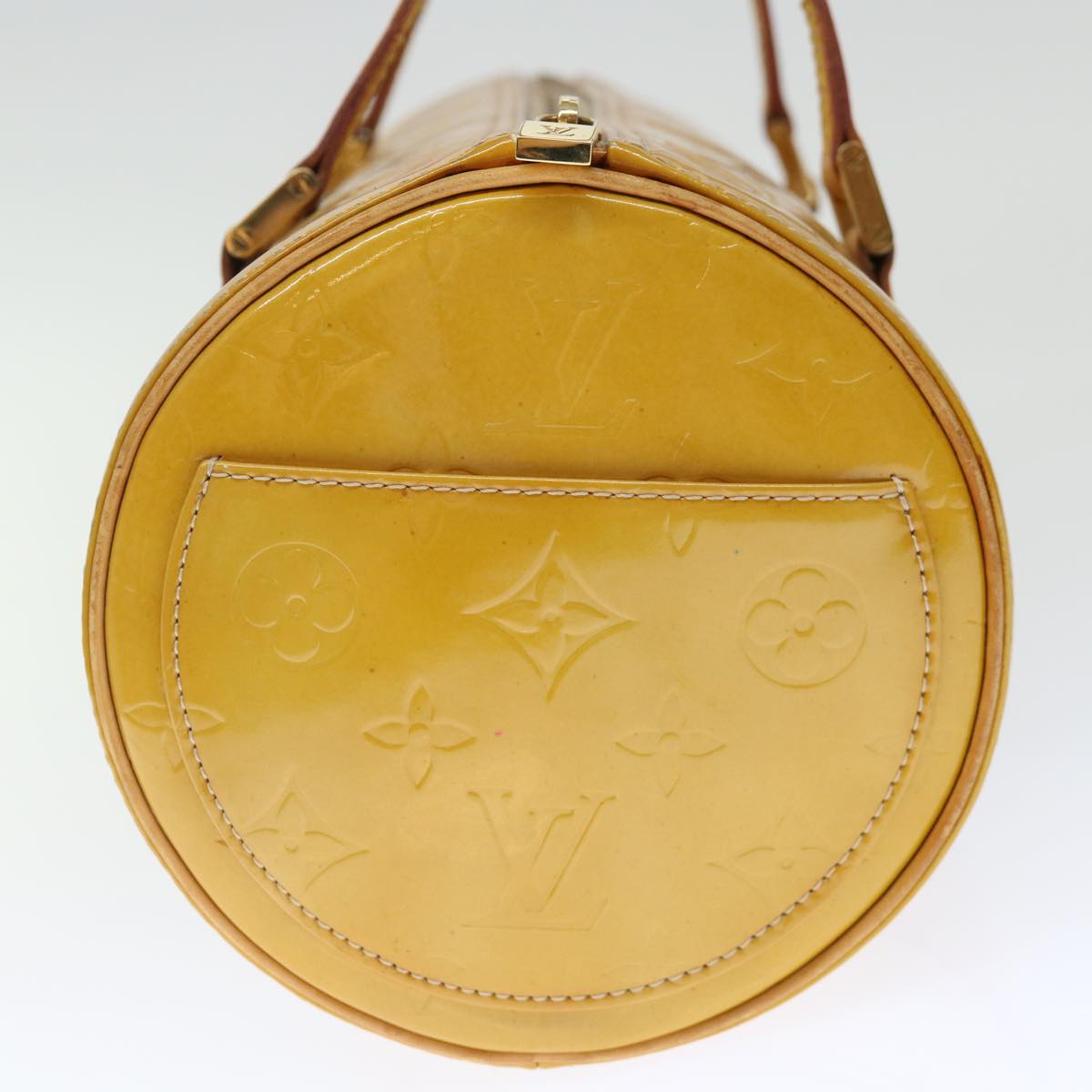 LOUIS VUITTON Monogram Vernis Bedford Hand Bag Beige M91006 LV th4815