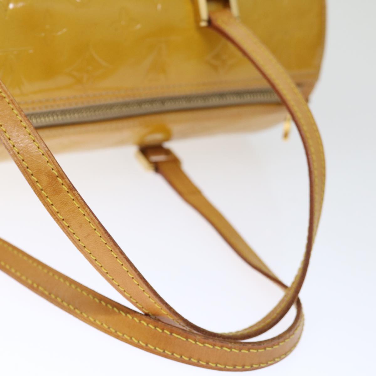LOUIS VUITTON Monogram Vernis Bedford Hand Bag Beige M91006 LV th4815
