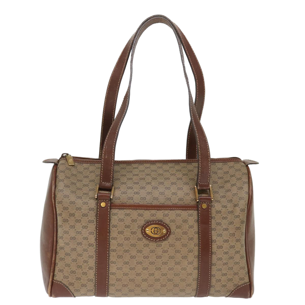 GUCCI Micro GG Supreme Shoulder Bag PVC Beige th4821
