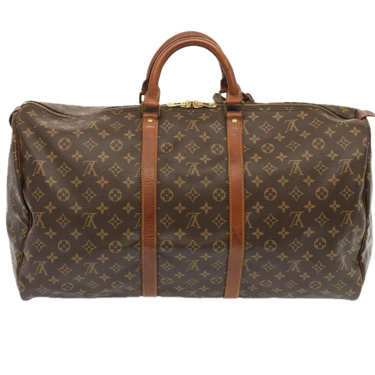 LOUIS VUITTON Monogram Keepall 55 Boston Bag M41424 LV th4822