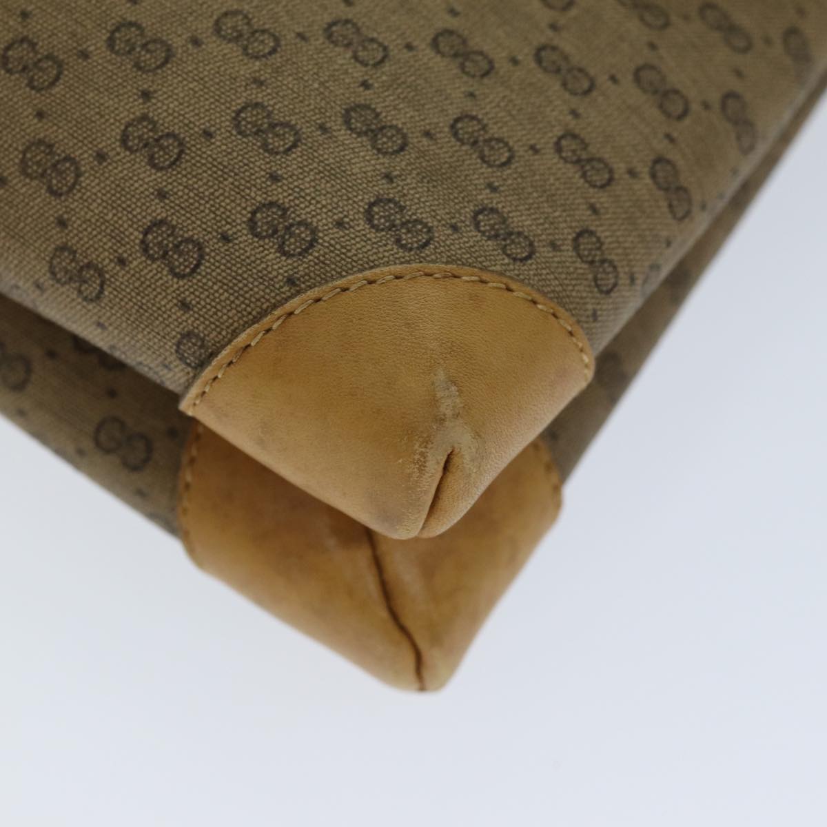 GUCCI Micro GG Supreme Shoulder Bag PVC Leather Beige 007 49 5548 th4994