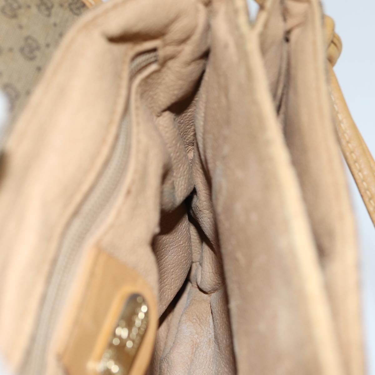 GUCCI Micro GG Supreme Shoulder Bag PVC Leather Beige 007 49 5548 th4994