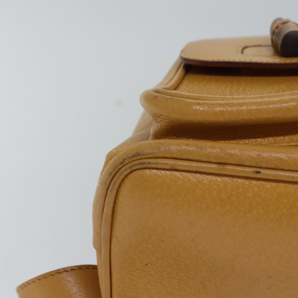 GUCCI Bamboo Backpack Leather Yellow 003 2058 0016 th5025