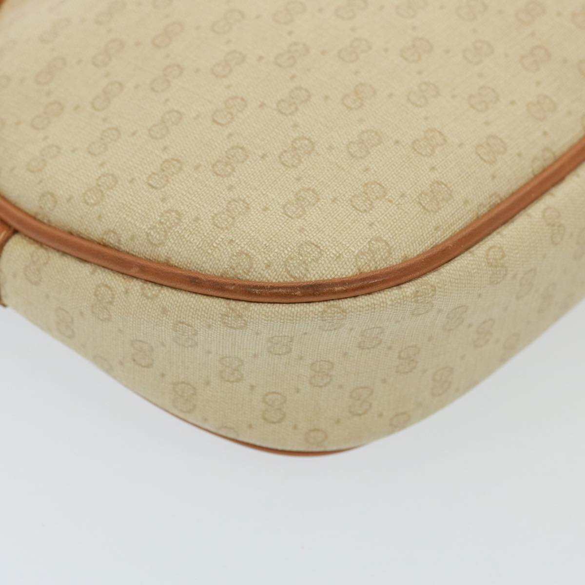 GUCCI Micro GG Supreme Shoulder Bag PVC Leather Beige 007 983 1113 th5073