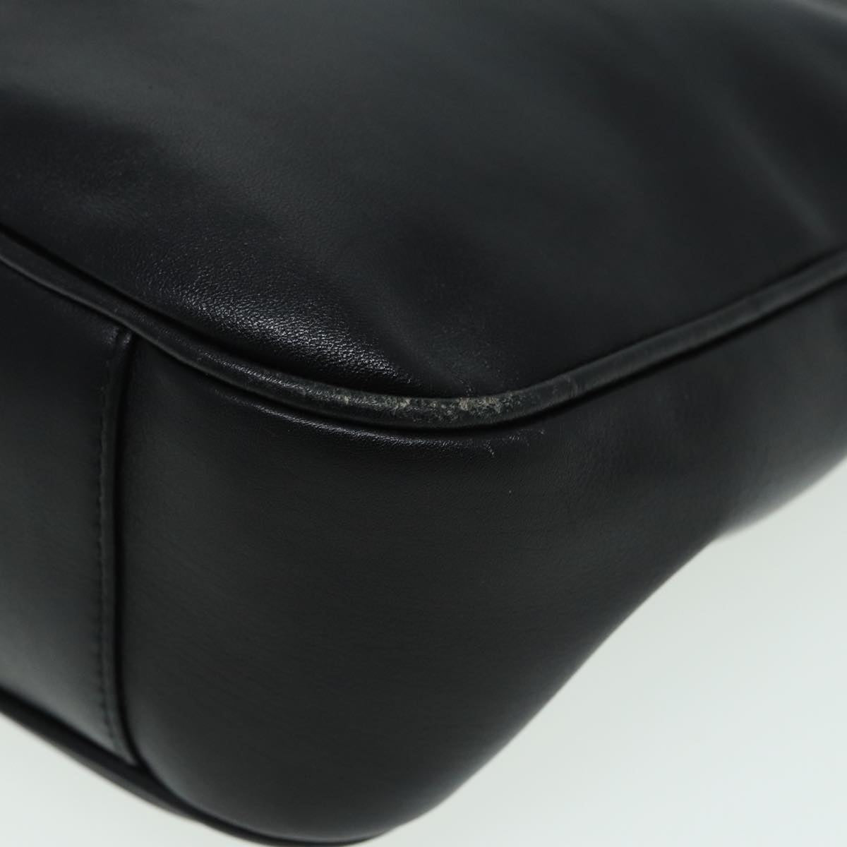 GUCCI Bamboo Shoulder Bag Leather 2way Black 001 1638 2615 th5132