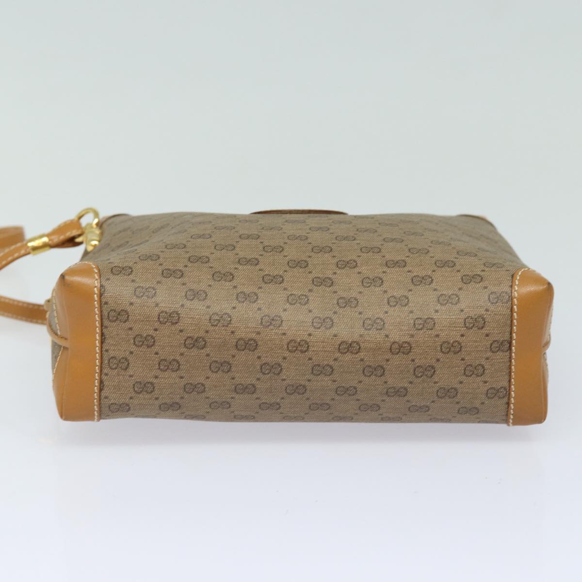 GUCCI Micro GG Supreme Shoulder Bag PVC Leather Beige 007 104 4916 th5164