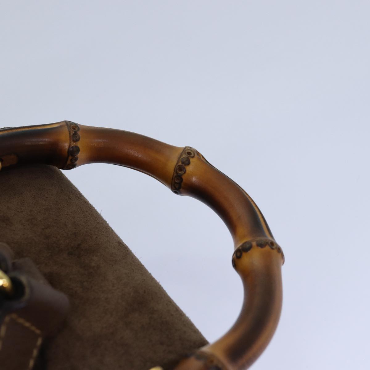 GUCCI Bamboo Backpack Suede Brown Gold 003 2058 0030 th5215