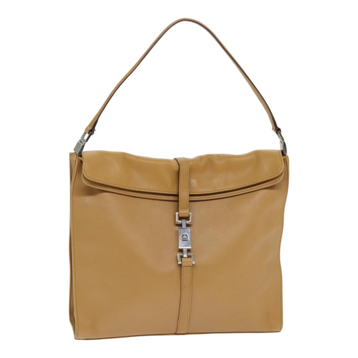 GUCCI Jackie Shoulder Bag Leather Brown Silver 001 3355 th5256