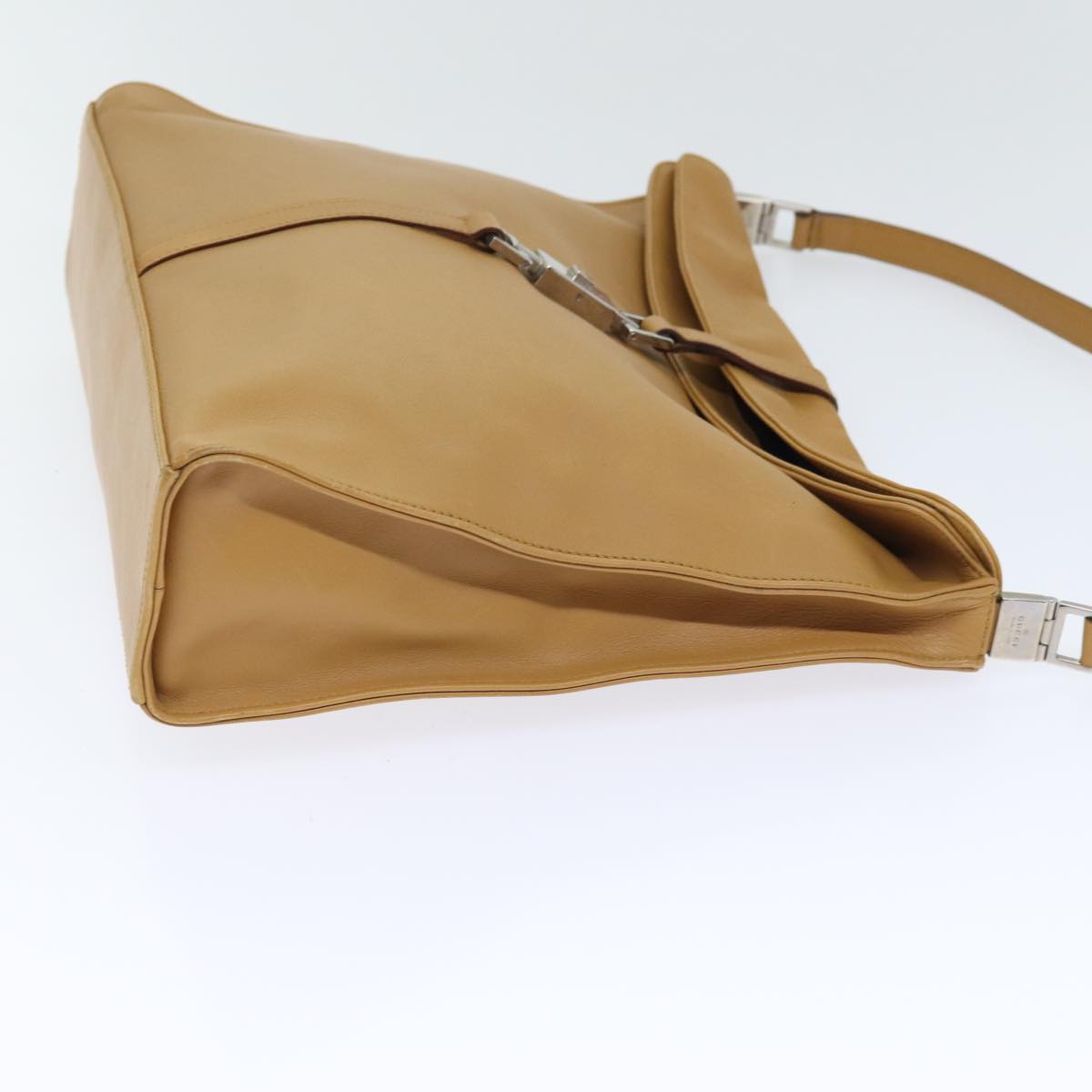 GUCCI Jackie Shoulder Bag Leather Brown Silver 001 3355 th5256