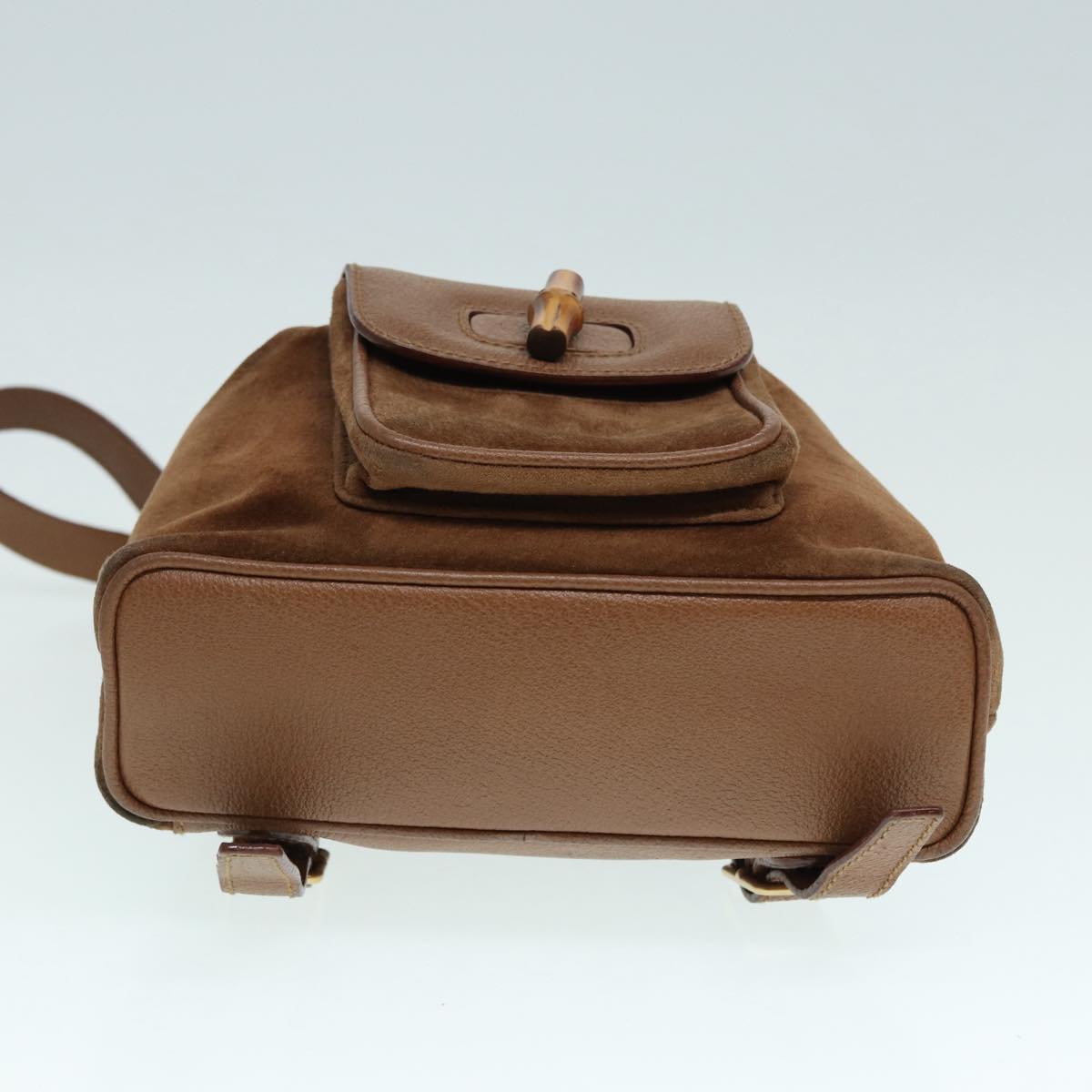 GUCCI Bamboo Backpack Suede Brown Gold 003 2852 0030 0 th5280